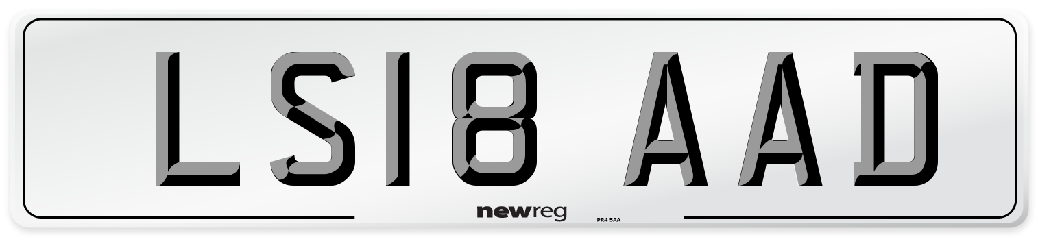 LS18 AAD Number Plate from New Reg